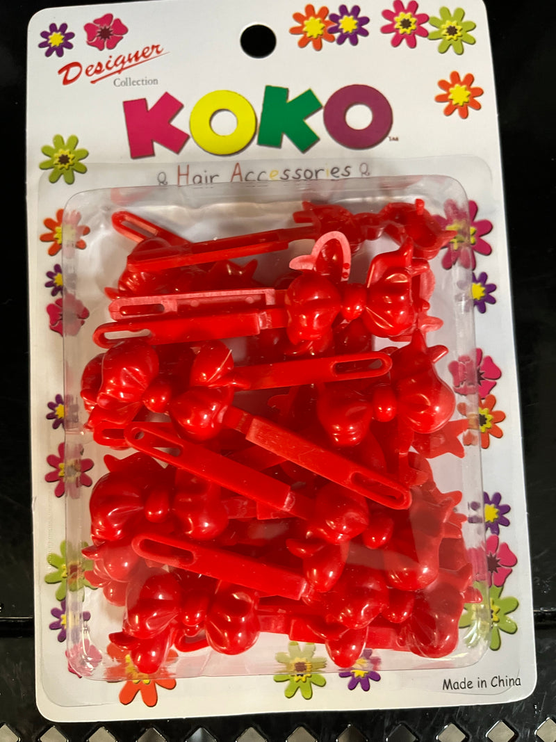 Koko Red Barrettes