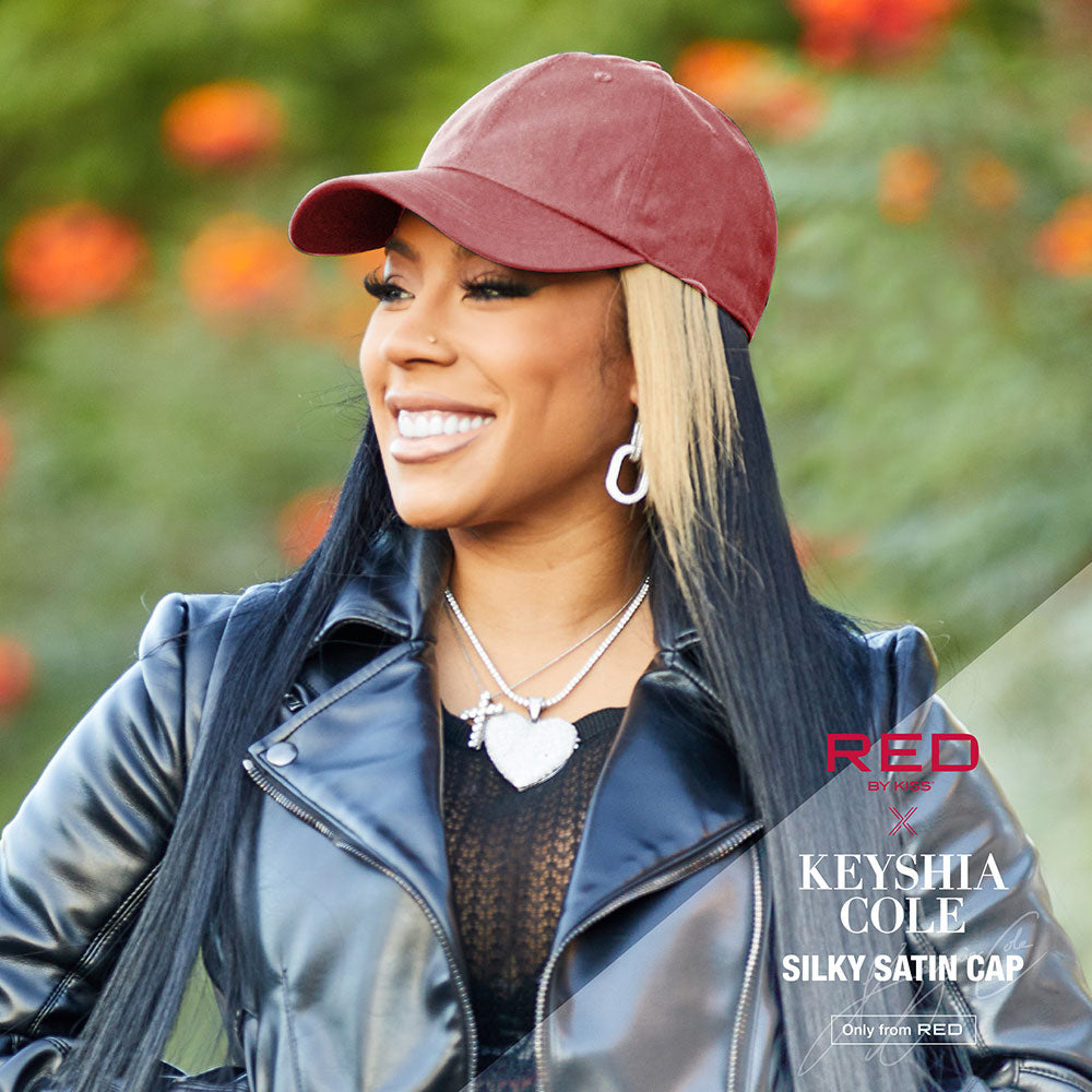 Red by Kiss Satin Lined Baseball Cap