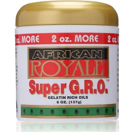 African Royale Super G.R.O Gelatin Rich Oil 6 Oz.