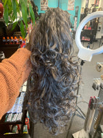 Interlocking Comb Hair Piece Curly 20”