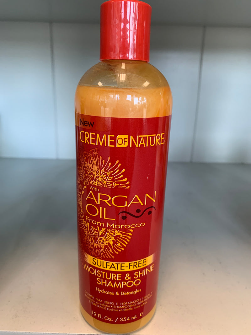 Crème of Nature with Argan Oil Sulfate Free Moisture & Shine Shampoo
