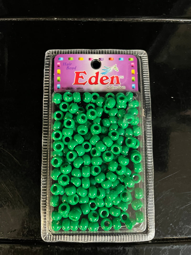 Eden Green Plastic Hair Beads