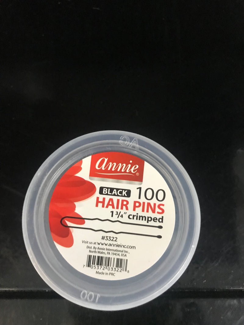 Annie 100 Black Hair Pins